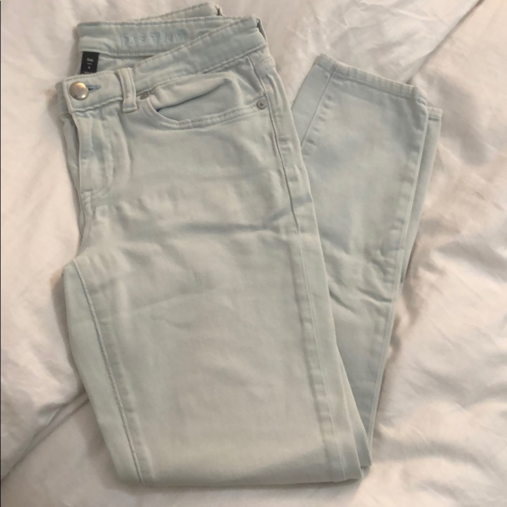 Light wash blue jeans